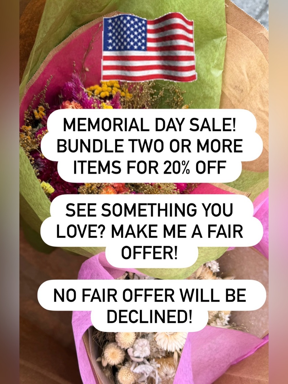 Memorial Day Sale 20% off Bundles & No Fair Offer Declined Sale Capsule Luxury
